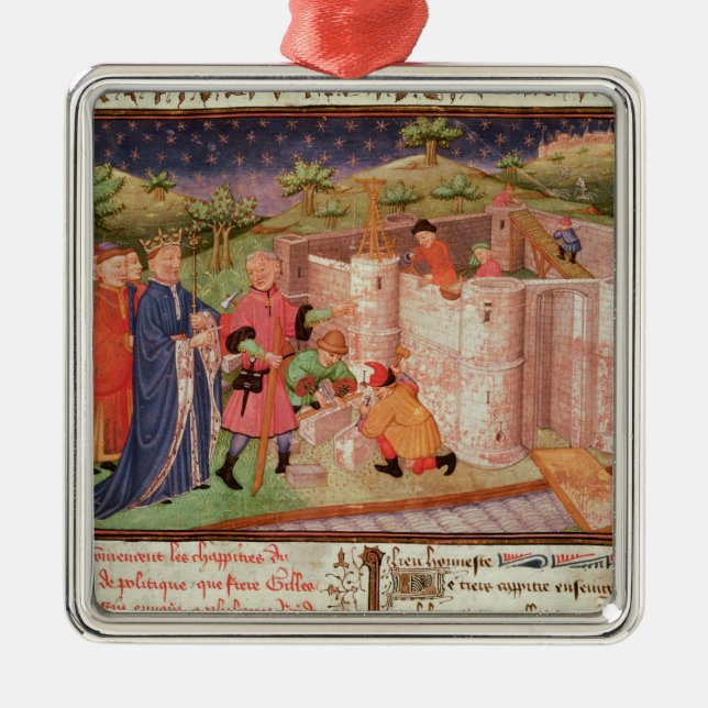 Construction of a Castle Metal Tree Decoration (Front)