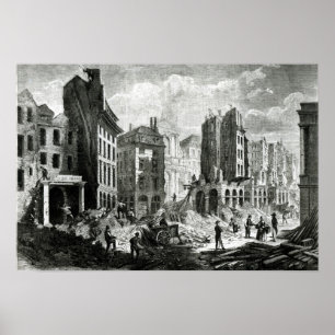 Construction of the Boulevard de Sebastopol Poster