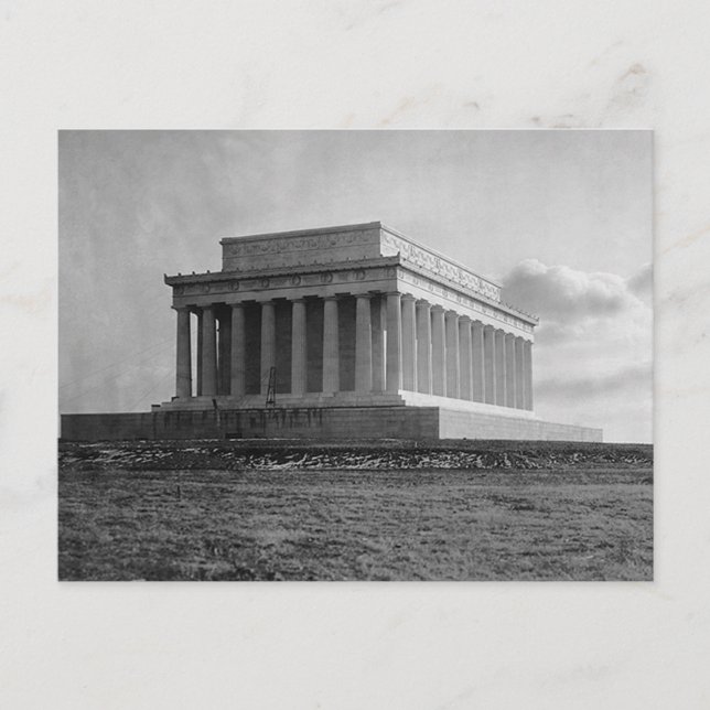 Construction of The Lincoln Memorial (1920) Postcard (Front)
