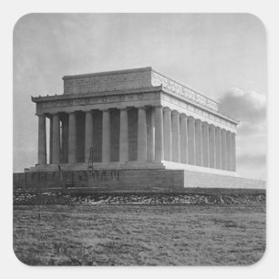 Construction of The Lincoln Memorial (1920) Square Sticker