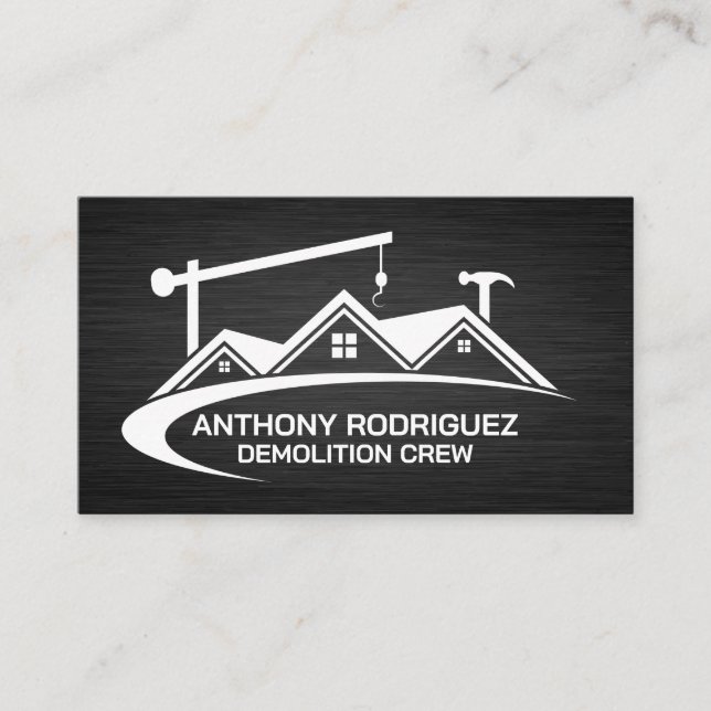 Construction on Residential Homes Business Card (Front)