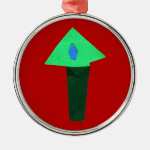 Construction Paper Cutout Christmas Tree Metal Tree Decoration
