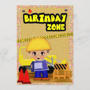 Construction Party Invitation