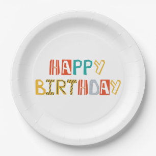 Construction Party Plates   Happy Birthday