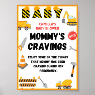 Construction Party Sign, Baby Shower  Poster