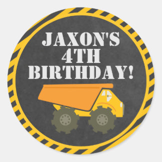 Construction Party Stickers