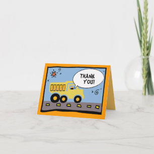 Construction Party Thank-You Note Card