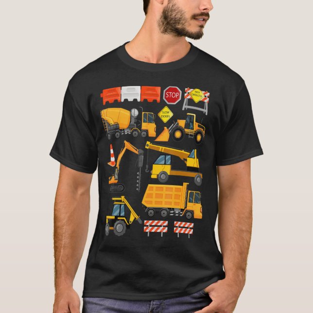 Construction Payloader Tractor Dumptuck Constructi T-Shirt (Front)