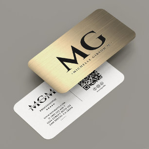 Construction Professional Faux Gold Modern Business Card