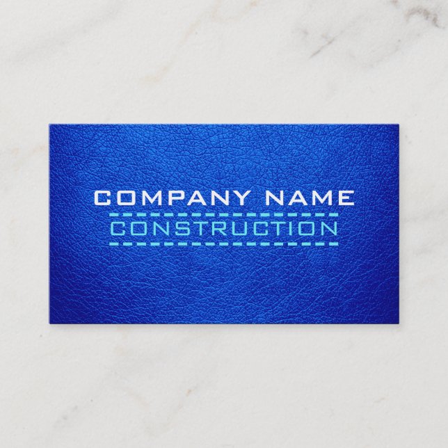 Construction Professional Leather Look #3 Business Card (Front)
