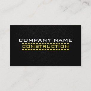 Construction Professional Leather Look Business Card