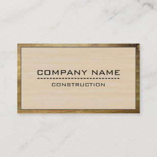 Construction Professional Modern Wood #2 Business Card