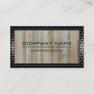 Construction Professional Modern Wood #5 Business Card