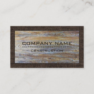 Construction Professional Modern Wood #6 Business Card