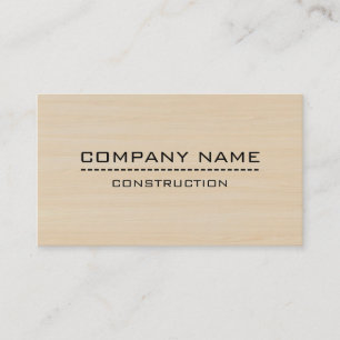 Construction Professional Modern Wood Business Card