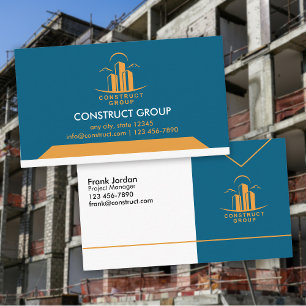 Construction Project Manager Business Card