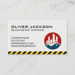 Construction Property   Real Estate Business Card