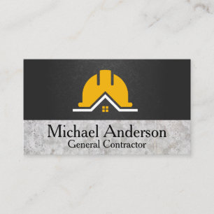 Construction Real Estate   General Contractor Business Card