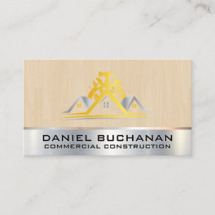 Construction Rebuild Renovation Business Card