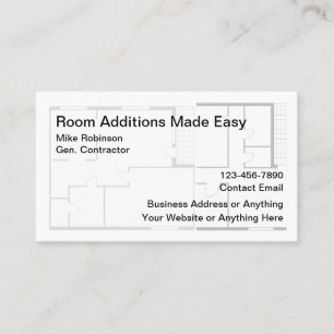 Construction Remodeling Room Addtions Business Card