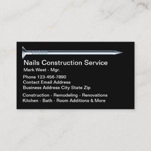 Construction Remodeling Service Business Card