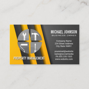 Construction Repair services Icon   Carpentry Business Card