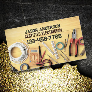 Construction Repairman Handyman Tools Electrician  Business Card