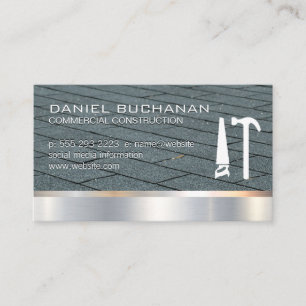 Construction   Roof   Saw Hammer Tools  Business Card