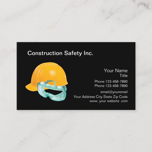 Construction Safety Equipment Business Card (Front)