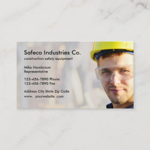 Construction Safety Equipment Business Card