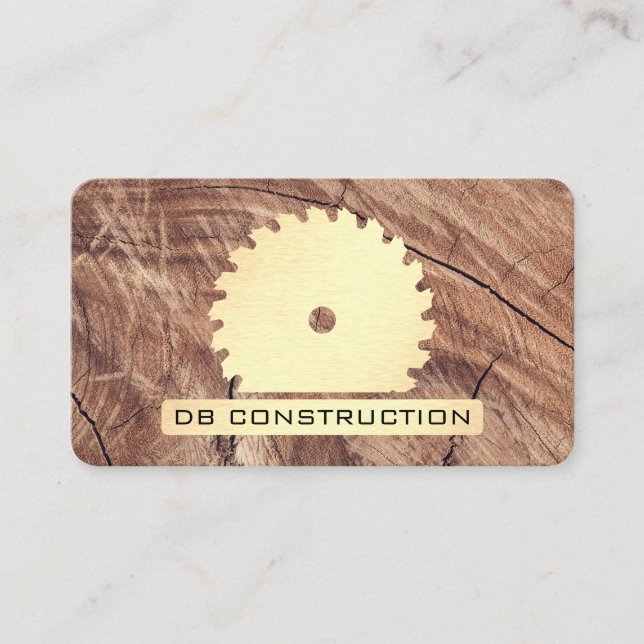 Construction / Saw and Wood Business Card (Front)