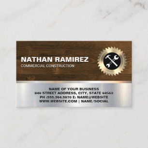 Construction   Saw and Wood   Hardware Tools Business Card