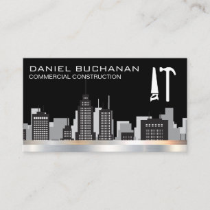 Construction   Saw Hammer Tools   Cityscape  Business Card