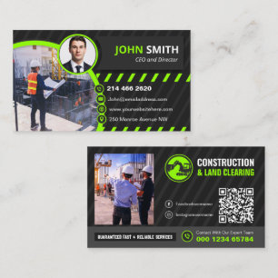 Construction Service, Rebuilding and renovation Business Card