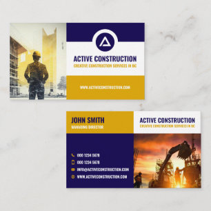 Construction Services, Contractor, Builder Business Card