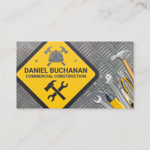 Construction Sign   Hardware Tools   Steel Business Card