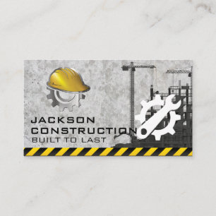 Construction Site Build   Work in Progress Business Card