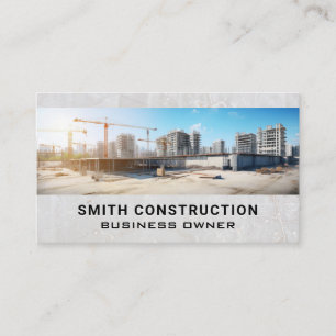 Construction Site Builders Real Estate Business Card