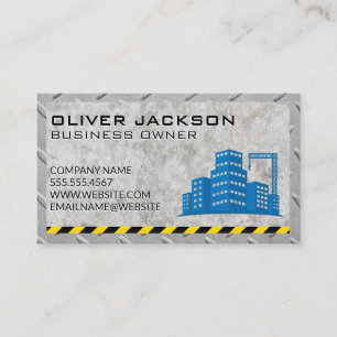 Construction Site Building   Concrete Steel Business Card