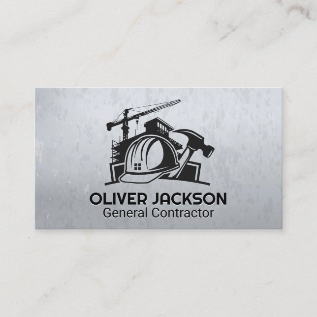 Construction Site | Building Repair Business Card (Front)