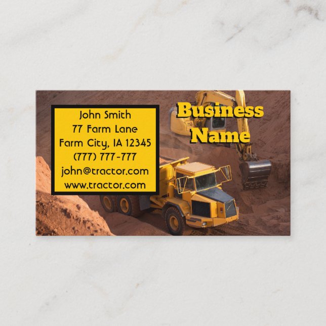 Construction Site Business Card (Front)
