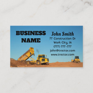 Construction Site Business Card