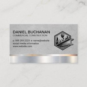 Construction Site   Commercial Builder  Business Card