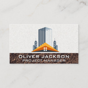 Construction Site   Commercial Buildings Business Card