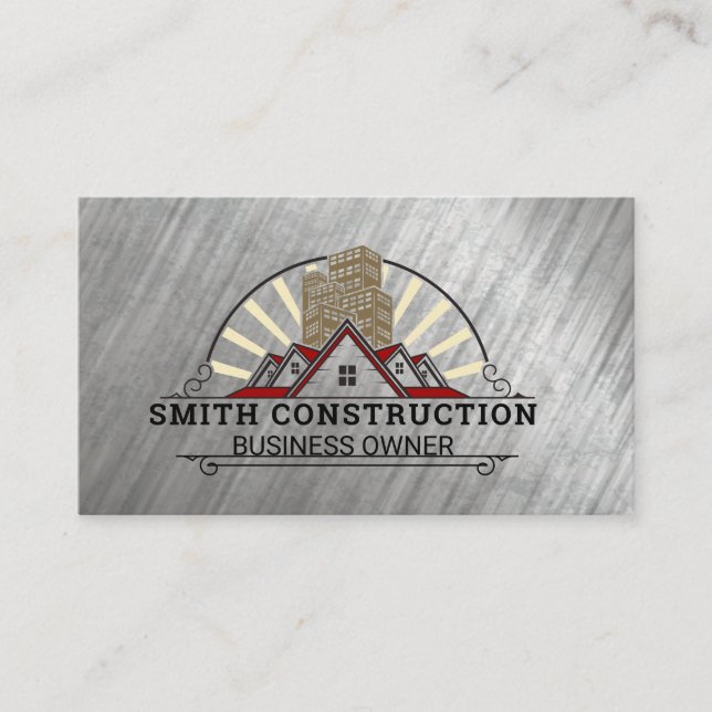 Construction Site | Commercial Residential Business Card (Front)