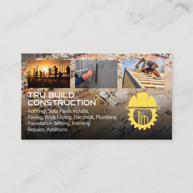 Construction Site | General Contractor | Property Business Card (Front)