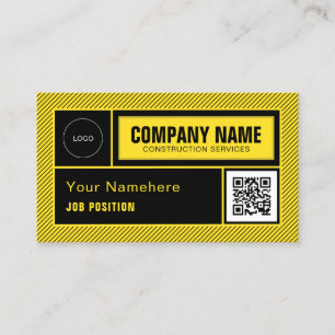 Construction site inspired geometric  business card