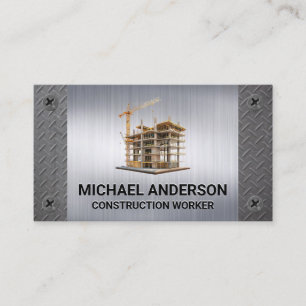 Construction Site Metal Screws Business Card