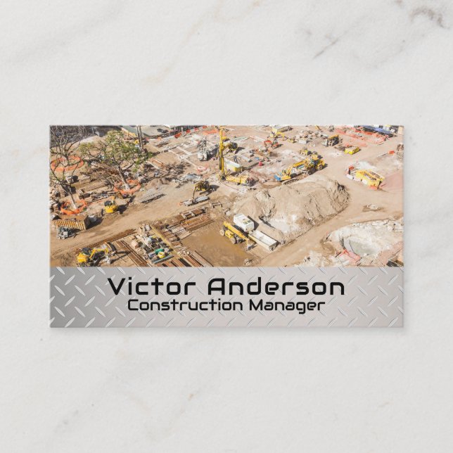 Construction Site | Project Manager Business Card (Front)