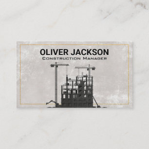 Construction Site   Scaffolding   Cranes Business Card